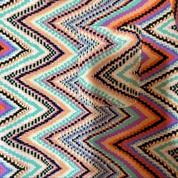 Chevron sorbet colors high low blouse XS - Picture 6 of 7